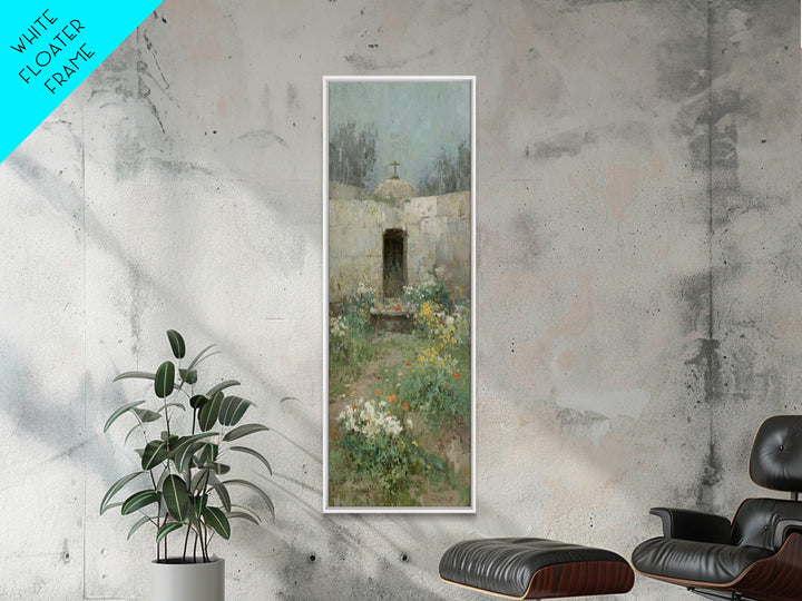 Ancient Garden Hope – Framed Canvas Print – Christian Wall Art – Jesus Painting – Narrow Art – Christian Art Canvas – Christian Christmas A