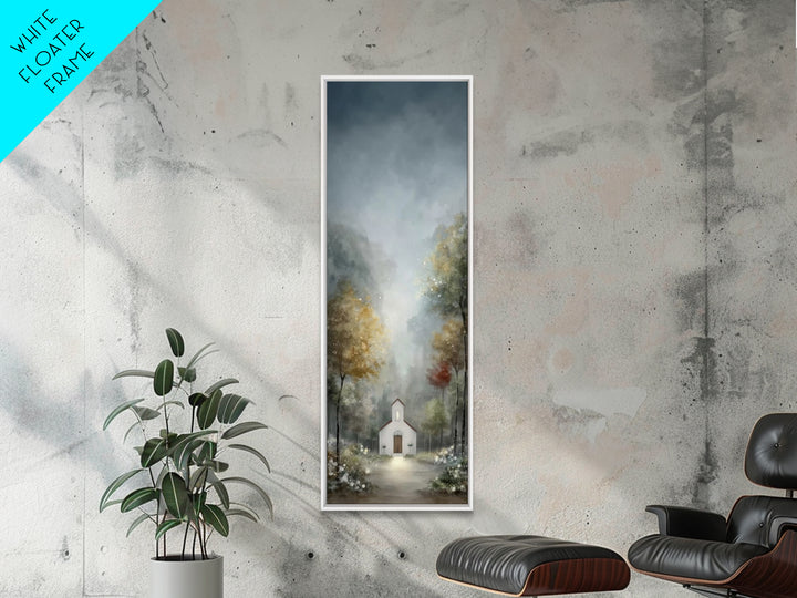 Sanctuary Of Light – Framed Canvas Print – Christian Wall Art – Modern Christian Art – Tall Skinny Art Print – Christmas Art Work – Christi