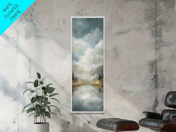 Cross Of The Valley – Framed Canvas Print – Christian Wall Art – Christian Art Work – Tall Narrow Wall Art – Modern Christian Art – Christi
