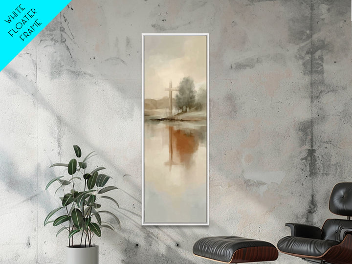 Mist Of Redemption – Framed Canvas Print – Christian Wall Art – Abstract Christian Art – Skinny Art – Christian Art Canvas – Christian Gift