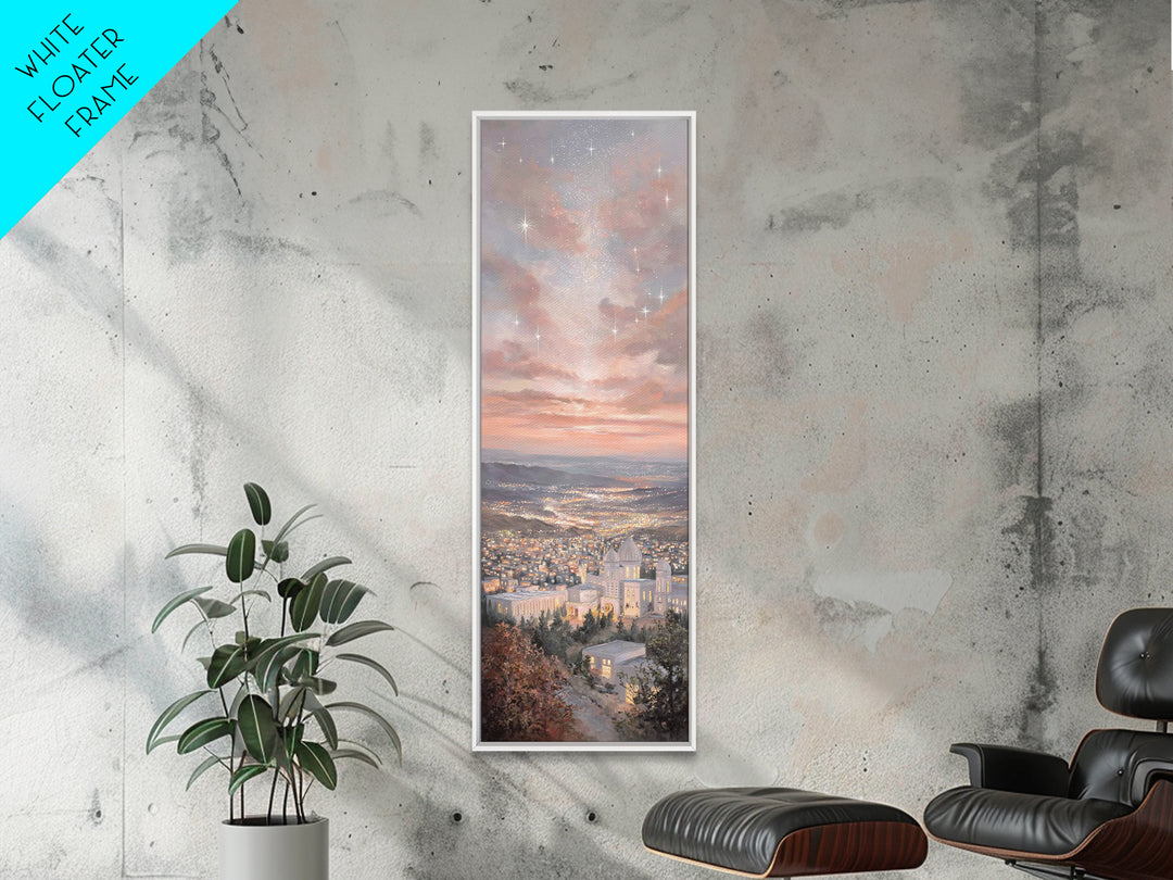 City Of Promise – Framed Canvas Print – Tall Narrow Wall Art – Christian Art Canvas – Christian Wall Art – Christmas Art – Christian Christ