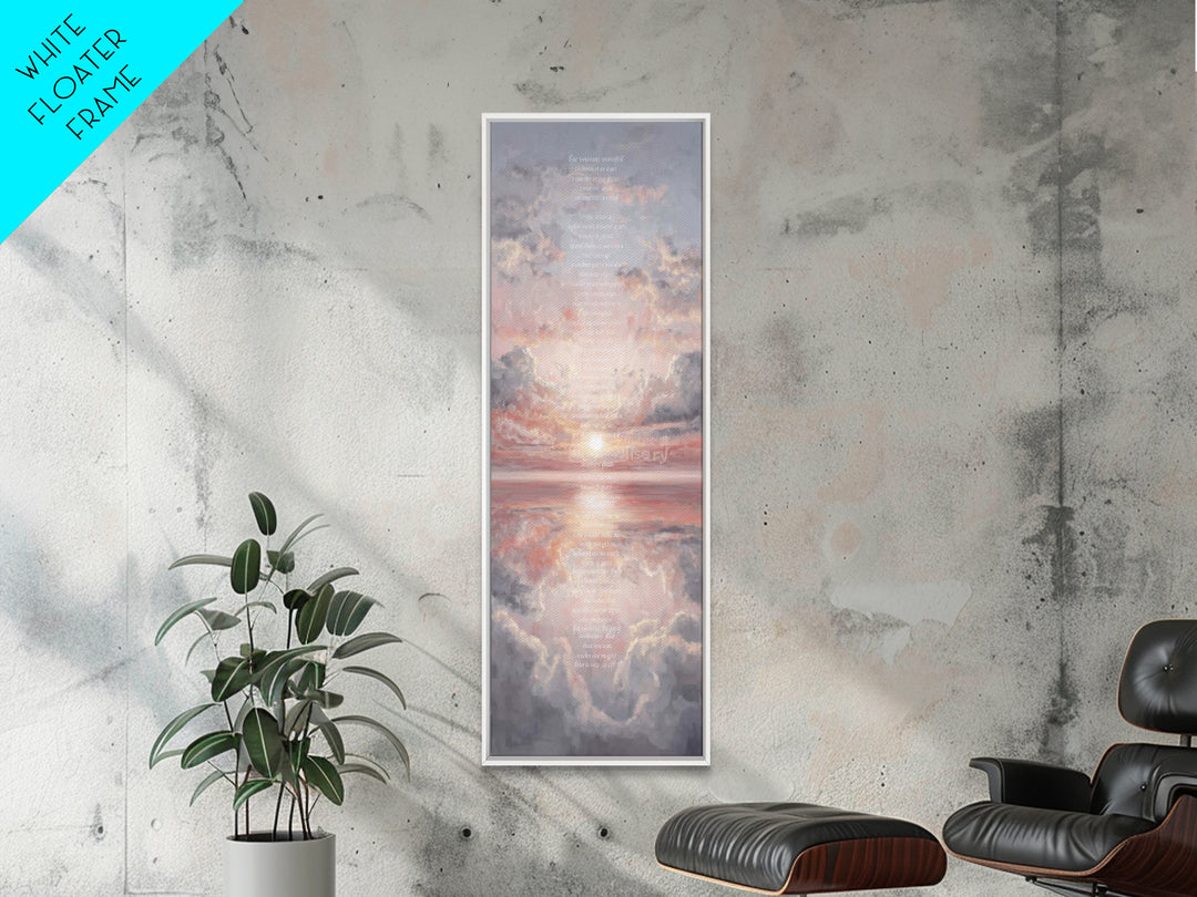 River Of Peace – Framed Canvas Print – Tall Narrow Wall Art – Minimalist Christian Art – Christian Art Canvas – Christian Gift – Christian