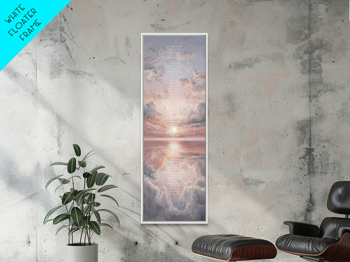 River Of Peace – Framed Canvas Print – Tall Narrow Wall Art – Minimalist Christian Art – Christian Art Canvas – Christian Gift – Christian