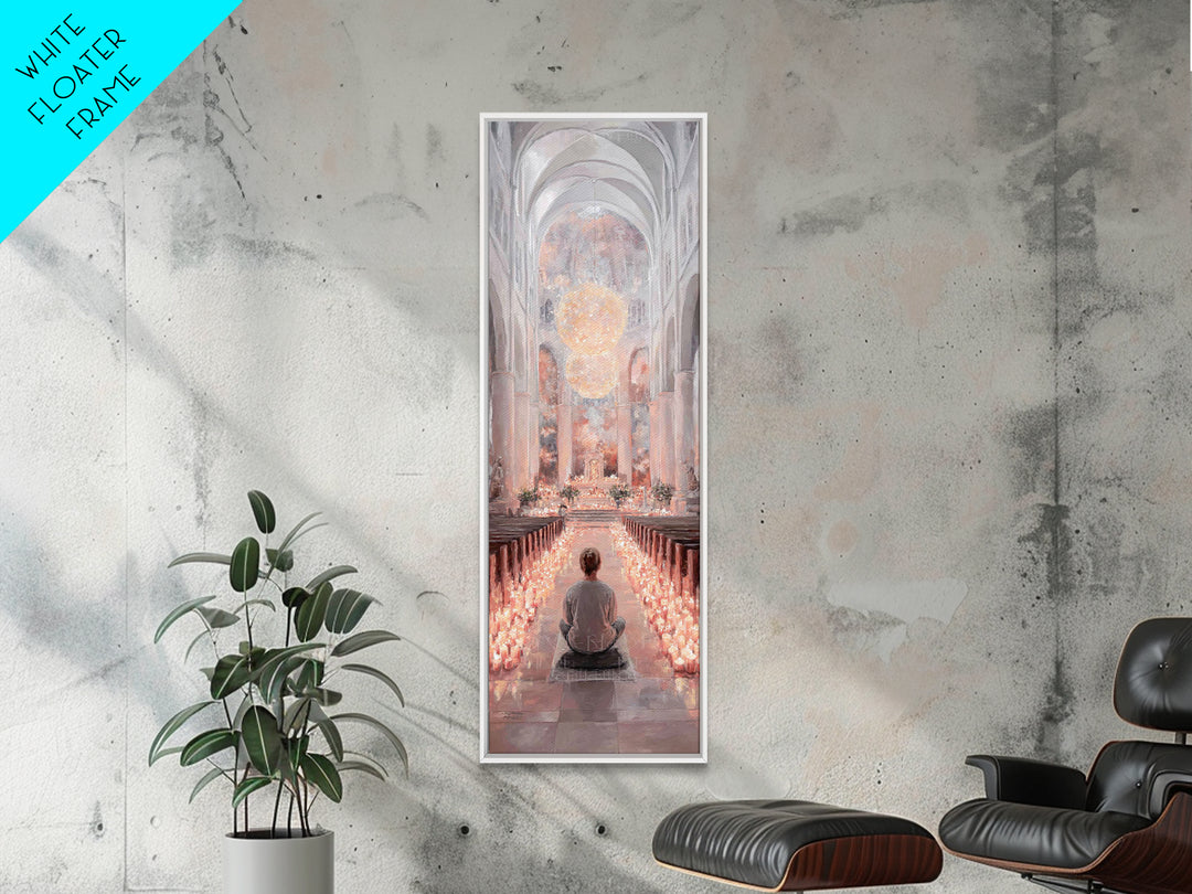 Sacred Gathering – Framed Canvas Print – Tall Narrow Wall Art – Christian Art – Christian Wall Art – Christian Art Canvas – Subtle Christia