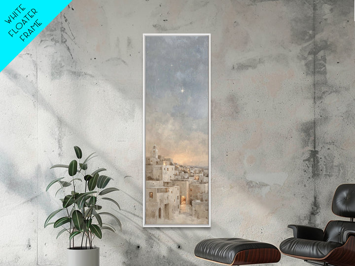 Morning Star Over Bethlehem – Framed Canvas Print – Skinny Art – Christian Art Canvas – Christian Wall Art – Christmas Art – Christian Chri