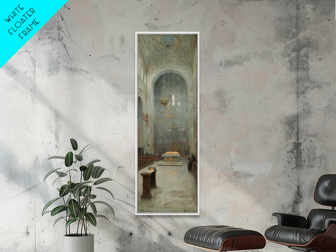 Altar Of Peace – Framed Canvas Print – Tall Skinny Art Print – Christian Wall Art – Christian Art Canvas – Vintage Christian Art – Christia