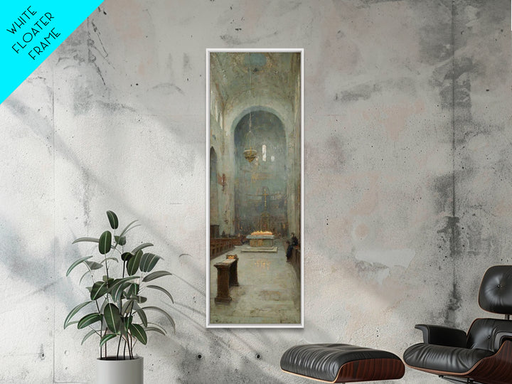 Altar Of Peace – Framed Canvas Print – Tall Skinny Art Print – Christian Wall Art – Christian Art Canvas – Vintage Christian Art – Christia