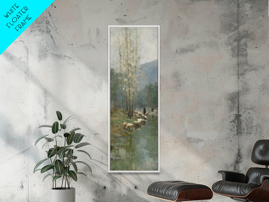 Blossoms Of Hope – Framed Canvas Print – Tall Skinny Art Print – Christian Art Canvas – Jesus Painting – Christian Christmas Art
