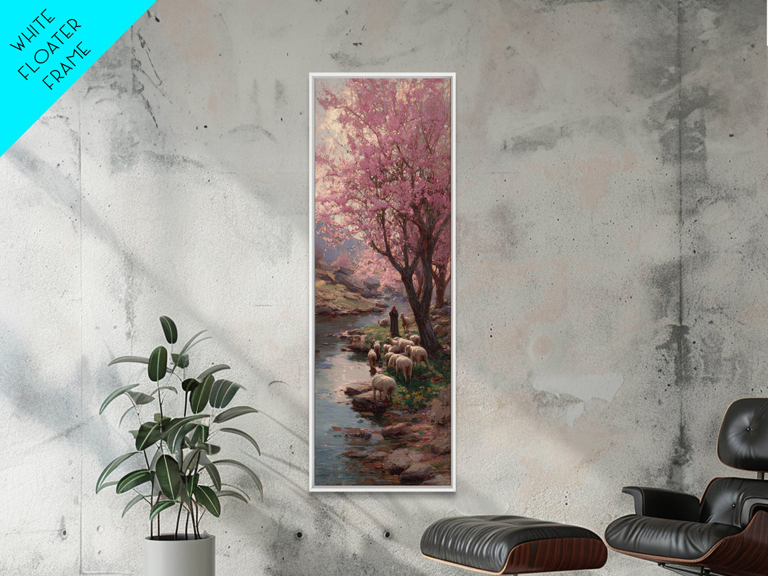 Fields Of Blessing | Framed Canvas Print | Tall Narrow Wall Art | Christian Painting | Jesus Art Print | Christian Christmas Art