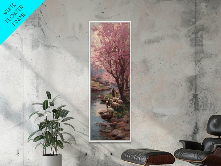Fields Of Blessing | Framed Canvas Print | Tall Narrow Wall Art | Christian Painting | Jesus Art Print | Christian Christmas Art