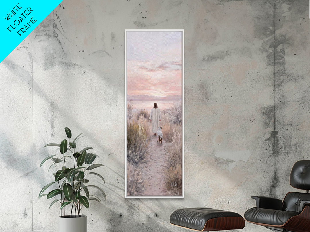 Dawn Of Comfort | Framed Canvas Print | Narrow Art | Christian Art Canvas | Jesus Painting | Christian Wall Art | Modern Christian Art