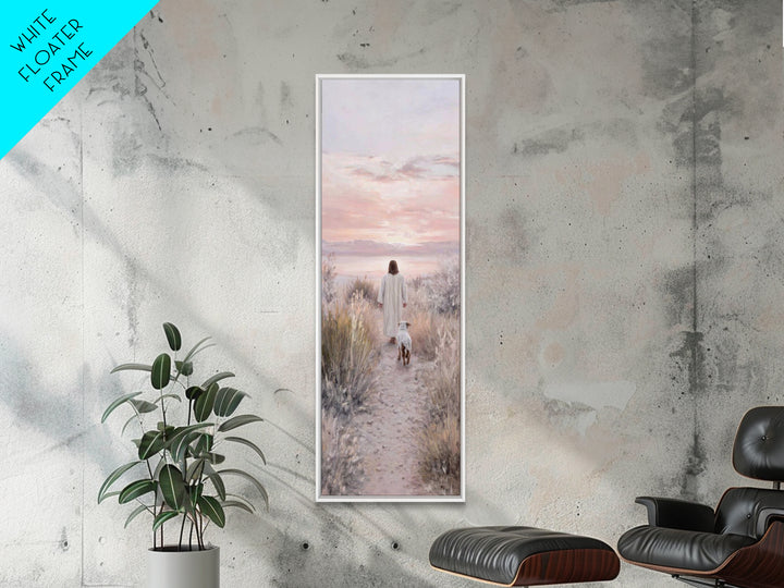 Dawn Of Comfort | Framed Canvas Print | Narrow Art | Christian Art Canvas | Jesus Painting | Christian Wall Art | Modern Christian Art