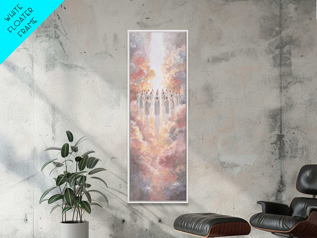 Heavenly Host – Framed Canvas Print | Christian Art Canvas | Christian Wall Art | Modern Christian Art | Tall Skinny Art Print | Christmas