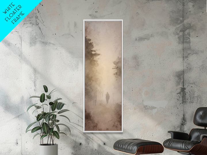 Misty Dawn Path – Framed Canvas Print – Skinny Art – Christian Wall Art – Christian Art Canvas – Jesus Painting – Modern Christian Art – Ch