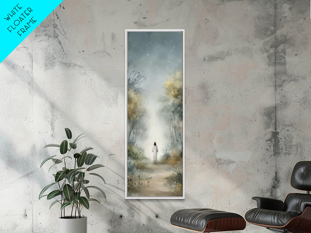 Forest Of Hope – Framed Canvas Print – Tall Narrow Wall Art – Christian Art Print – Christian Wall Art – Modern Christian Art – Jesus Paint