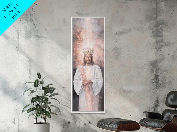 Heavenly Bright Trail – Framed Canvas Print – Tall Skinny Art Print – Christian Wall Art – Christian Painting – Jesus Art Print – Vintage C
