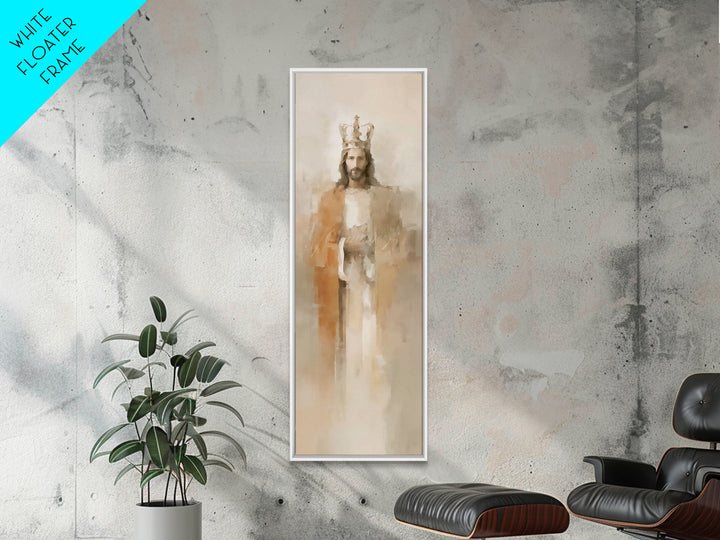 Eternal King Light – Framed Canvas Print – Narrow Art – Christian Art Canvas – Jesus Painting – Vintage Christian Art – Christmas Wall Art