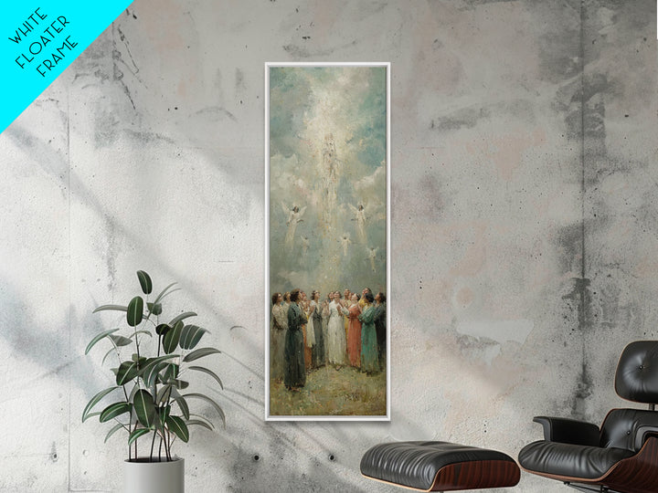 Ascension Light – Framed Canvas Print – Christian Wall Art – Modern Christian Painting – Christian Art Canvas – Narrow Art – Christian Gift