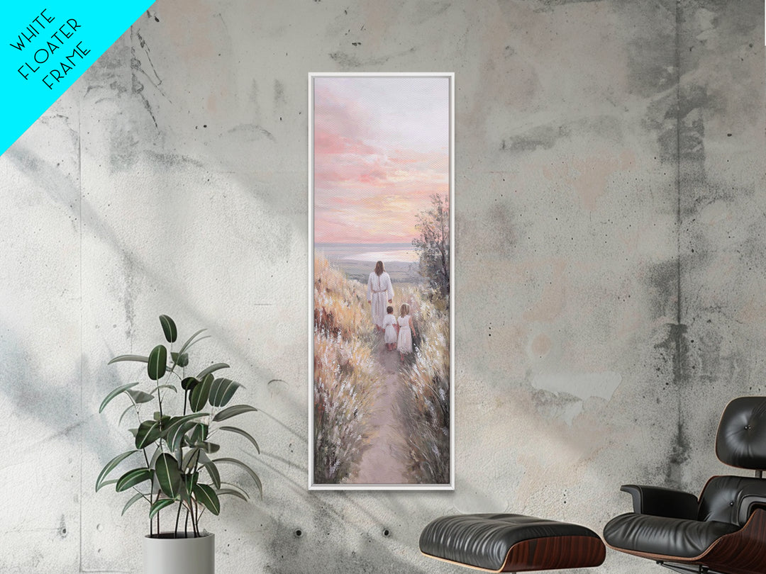 Fields Of Mercy | Framed Canvas Print | Tall Skinny Art Print | Christian Art Canvas | Jesus Painting | Christian Christmas Art