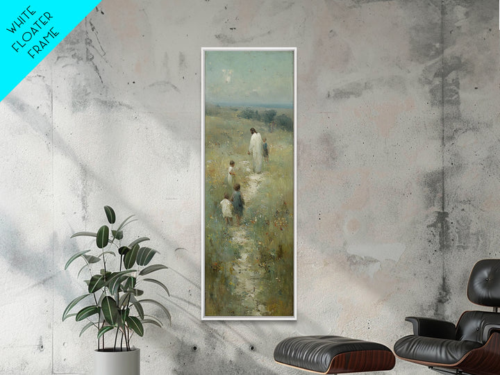 Evening Of Hope | Framed Canvas Print | Tall Narrow Wall Art | Christian Art | Jesus Painting Canvas | Christmas Art