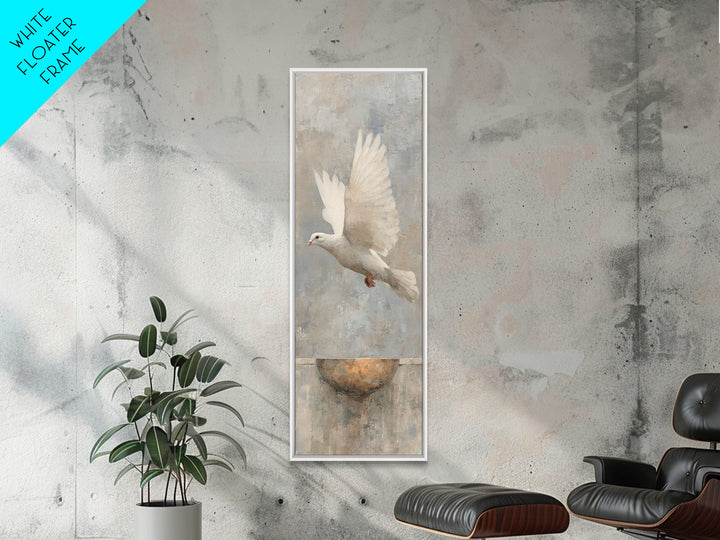 Dove Of Peace – Framed Canvas Print – Narrow Art – Christian Art Canvas – Christian Wall Art – Christian Painting – Christian Christmas Art