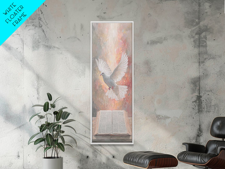 Dove Of Revelation – Framed Canvas Print – Skinny Art – Christian Paintings – Christian Art Canvas – Christian Wall Art – Christmas Art