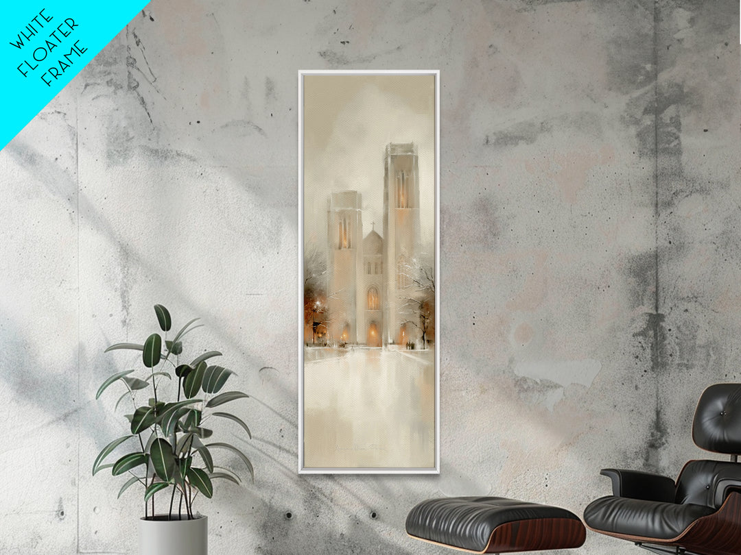 Twin Spire Grace - Framed Canvas Print - Christian Art Work - Tall Narrow Wall Art - Christian Wall Art - Modern Christian Art - Christmas
