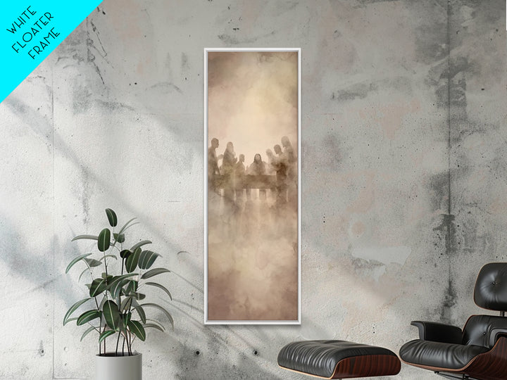Sacred Upper Room – Framed Canvas Print – Christian Wall Art – Jesus Painting – Tall Skinny Art Print – Christian Art Canvas – Christian Ar