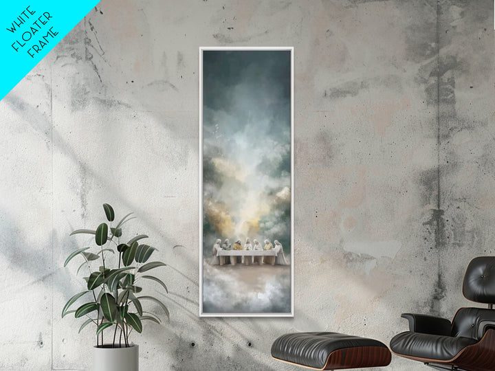Last Supper Glory | Framed Canvas Print | Christian Art Canvas | Jesus Painting | Tall Narrow Wall Art | Christian Wall Art | Christian Art