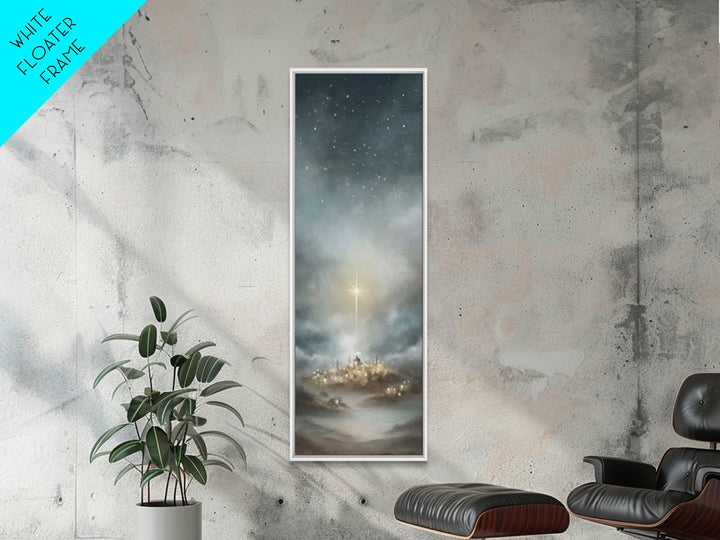 Bethlehem Light – Framed Canvas Print – Narrow Art – Christian Wall Art – Christmas Canvas Wall Art – Christian Art – Christian Christmas D