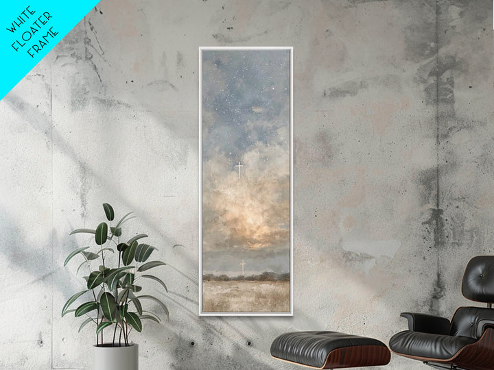 Heavenly Promise – Framed Canvas Print – Narrow Art – Christian Art Canvas – Christian Painting – Christian Decor – Christmas Art