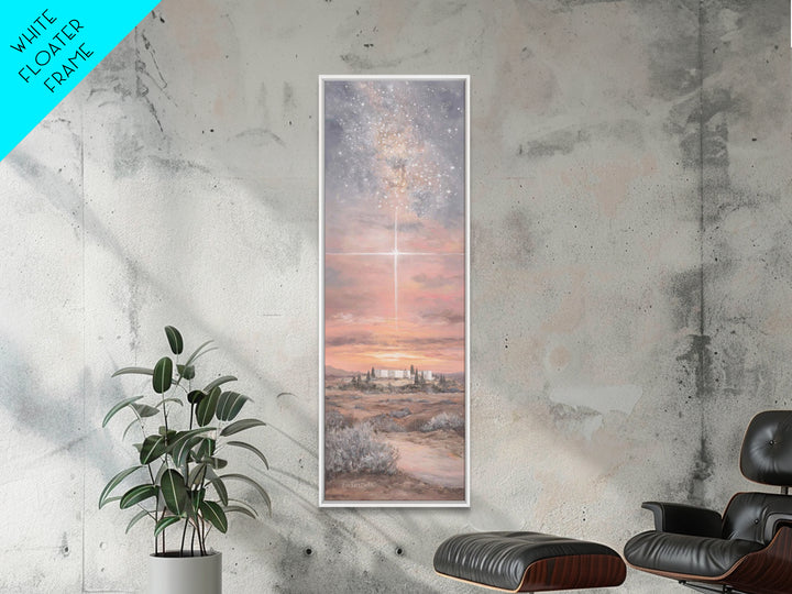 Desert Star – Framed Canvas Print – Skinny Art – Christian Wall Art – Christian Christmas Art – Modern Christian Art – Christian Canvas Art