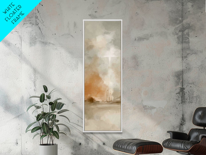 Silent Redeemer – Framed Canvas Print – Tall Narrow Wall Art – Christian Painting – Christian Art Work – Christian Christmas Art – Christia