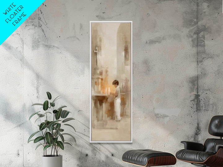 Sanctuary Hope – Framed Canvas Print – Christian Art Prints – Christian Wall Art – Tall Skinny Art Print – Christian Art Canvas – Christian