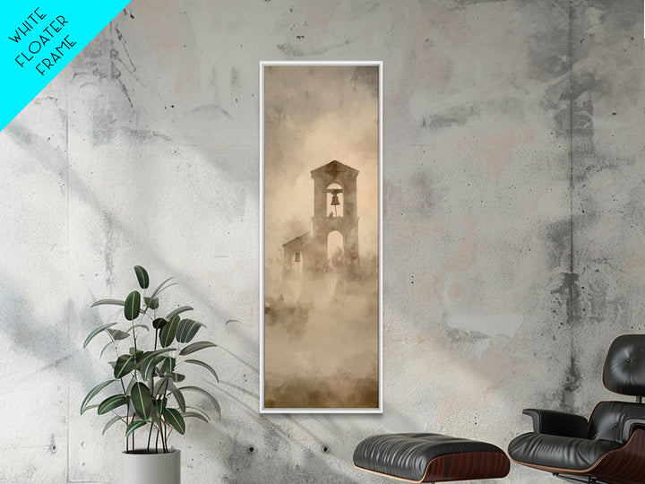 Silent Bell Tower | Framed Canvas Print | Skinny Art | Christian Art Canvas | Christian Christmas Art | Christian Painting | Jesus Art