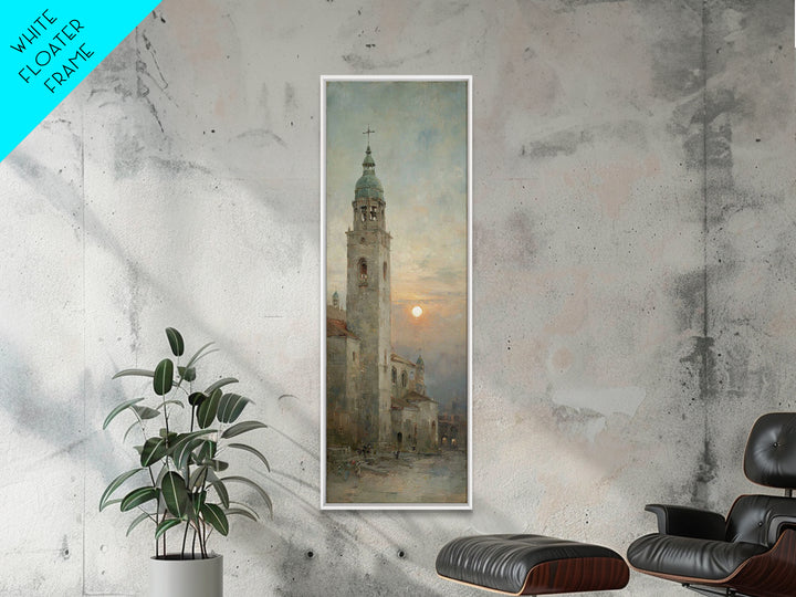 Twilight Cathedral Grace – Framed Canvas Print – Tall Skinny Art Print – Christian Christmas Art – Christian Art – Christian Wall Art – Jes