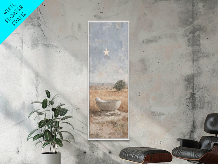 Guiding Star Basin | Framed Canvas Print | Tall Skinny Art Print | Christian Wall Art | Christian Art | Christmas Art | Jesus Painting | Ch