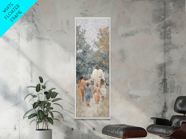 Guided By Christ – Framed Canvas Print – Skinny Art – Christian Art – Jesus Art Print – Christian Painting – Christian Wall Art