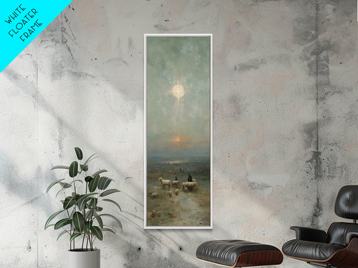 Holy Star Rising – Framed Canvas Print – Skinny Art – Christian Art Work – Christmas Canvas Wall Art – Jesus Art Print
