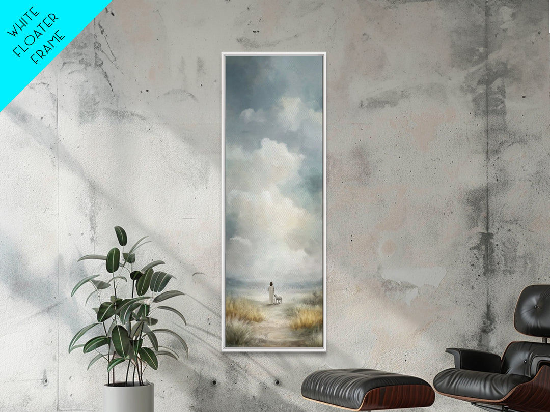 Path Of His Peace – Framed Canvas Print – Narrow Art – Christian Wall Art – Jesus Painting – Christian Art Canvas – Christian Decor
