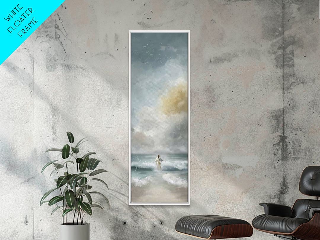 Stormless Horizon Path | Framed Canvas Print | Tall Narrow Wall Art | Jesus Art Print | Christian Wall Art | Christian Art | Christian Pain