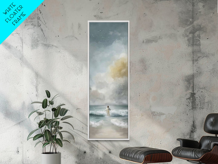 Stormless Horizon Path | Framed Canvas Print | Tall Narrow Wall Art | Jesus Art Print | Christian Wall Art | Christian Art | Christian Pain