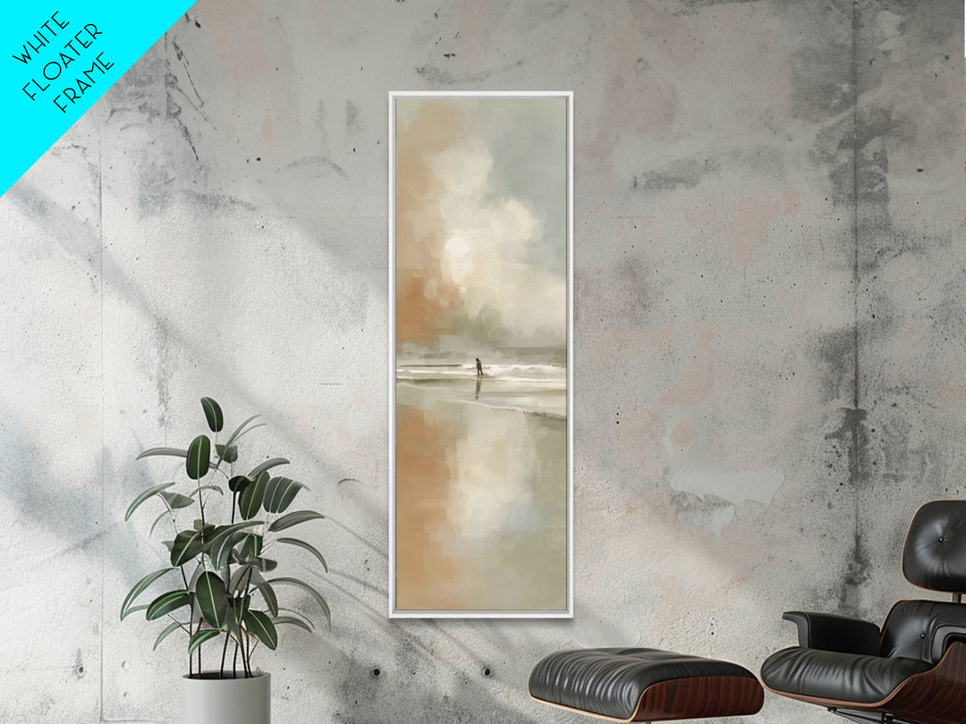 Shorelight Reverence – Framed Canvas Print – Christian Wall Art – Jesus Painting – Narrow Art – Christian Art Canvas – Christmas Art