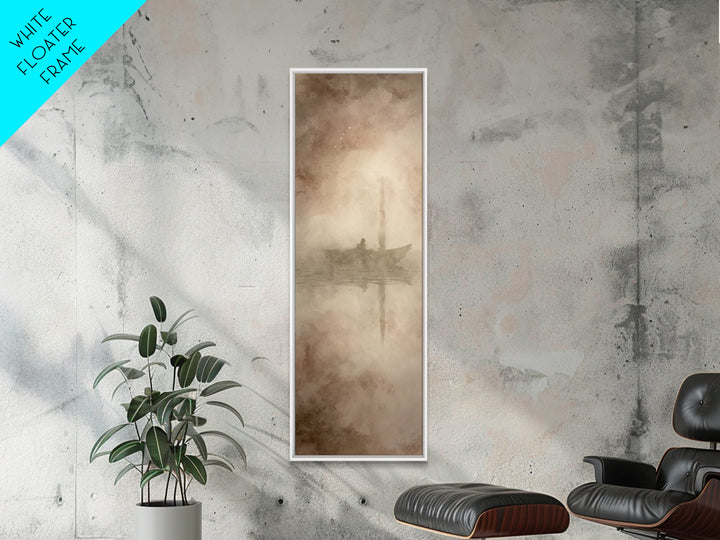 Silent Dawn Vessel – Framed Canvas Print – Christian Art Canvas – Skinny Art – Christian Wall Art – Jesus Painting – Modern Christian Art