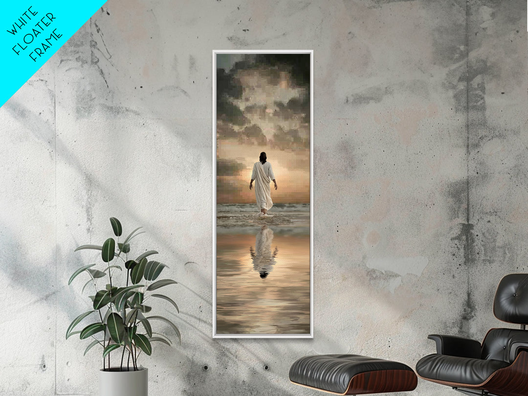Eternal Horizon Path – Framed Canvas Print – Christian Wall Art – Narrow Art – Jesus Painting – Christian Art Canvas – Christmas Art