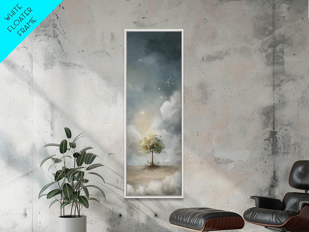 Starlit Tree Hope – Framed Canvas Print – Christian Wall Art – Skinny Art – Christian Art Canvas – Christian Christmas Art – Christian Art