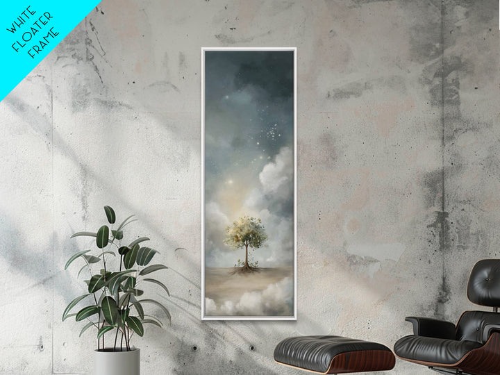 Starlit Tree Hope – Framed Canvas Print – Christian Wall Art – Skinny Art – Christian Art Canvas – Christian Christmas Art – Christian Art