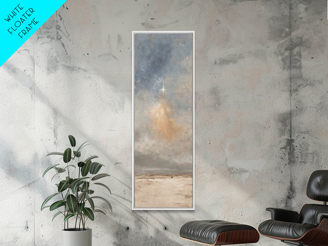 Star Of Redemption – Framed Canvas Print – Christian Art – Tall Narrow Wall Art – Christian Art Canvas – Christmas Art – Christian Christma