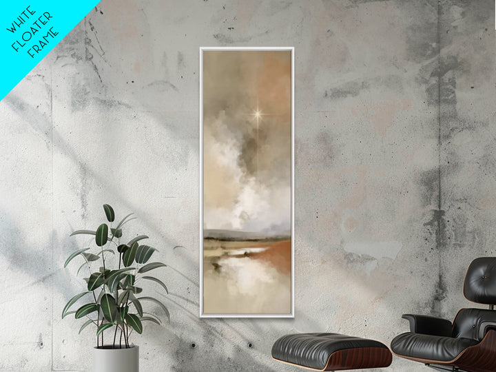 Desert Dawn Star, Framed Canvas Print, Christian Wall Art, Christian Art Print, Skinny Art, Christmas Art Prints, Modern Christian Art