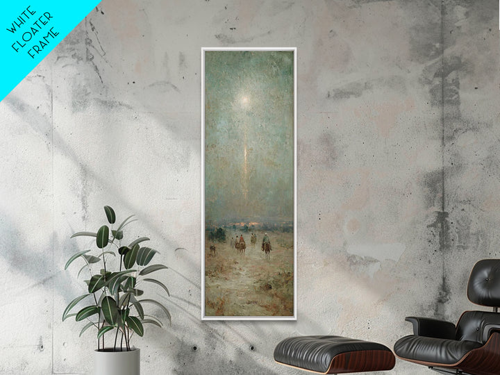 Star of Bethlehem – Framed Canvas Print – Christian Christmas Art – Christian Art Work – Tall Skinny Art Print – Christian Art Canvas – Chr